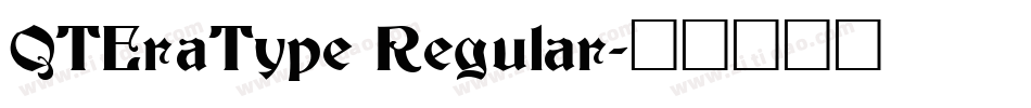 QTEraType Regular字体转换